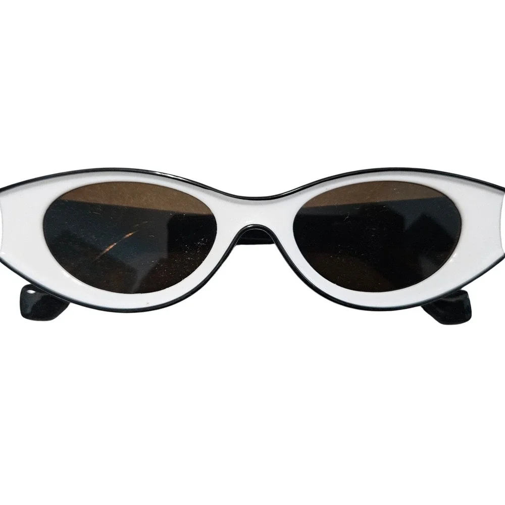 Set of 4 Fashion Sunglasses Tortoiseshell Green Rectangular White Cat Eye Brown